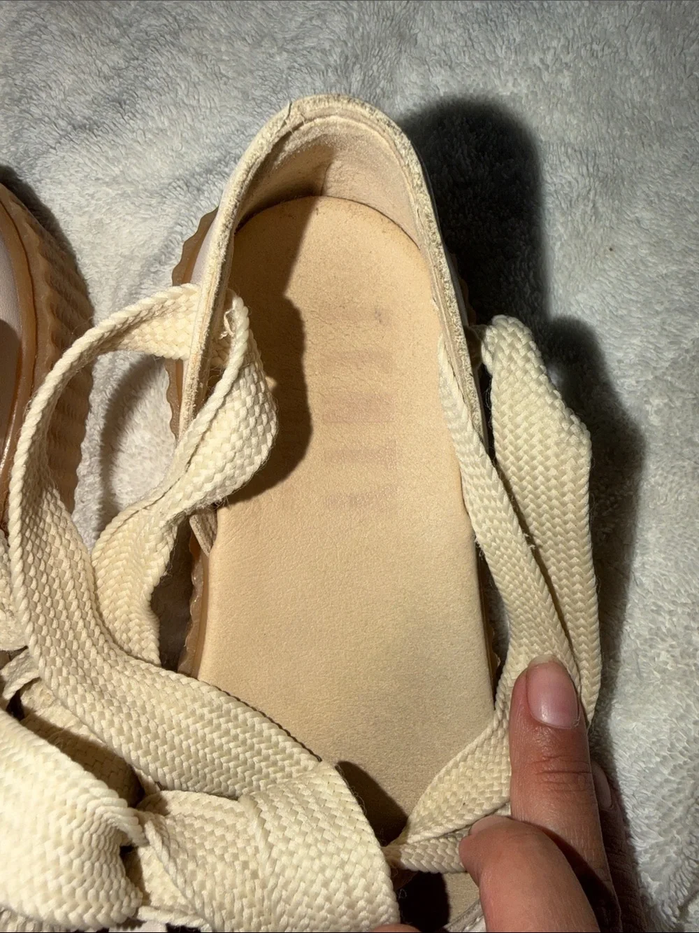 Puma Fenty X Neutral Bow Espadrille Sandals with Ankle Ties